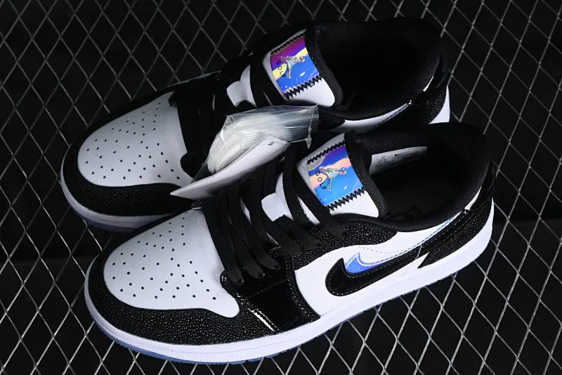 All categories Air Jordan Jordan series basketball shoes Air Jordan 1 Low G version pure original Air Jordan 1 Low Golf AJ1 Joe 1 new golf version laser patent leather black double hook FZ4159-100